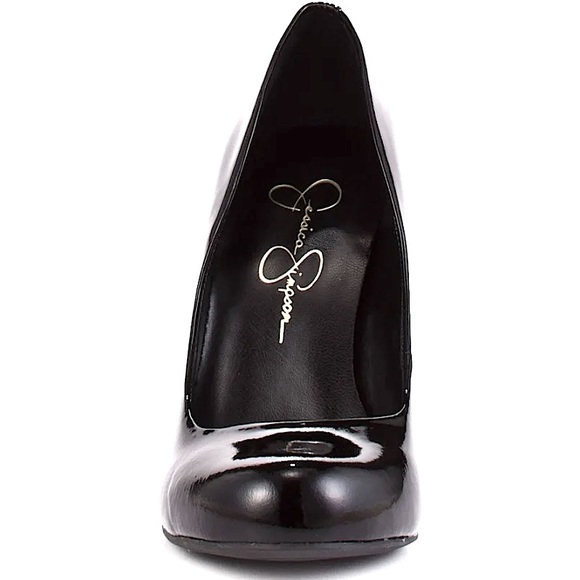 Jessica Simpson Black Patent Calie Round Toe Pump, Women's Size 5.5 - Picture 5 of 16